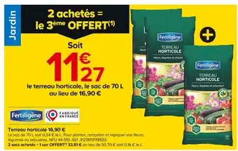 Castorama Fertiligène Terreau horticole offre