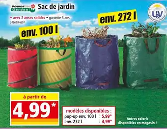 Norma POWERTEC GARDEN Sac de jardin offre