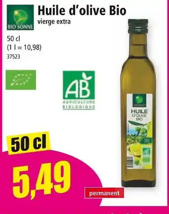 Norma BIO SONNE Huile d’olive Bio offre