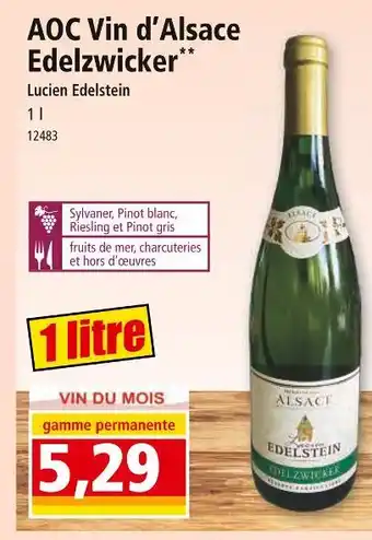 Norma Lucien Edelstein AOC Vin d’Alsace Edelzwicker offre