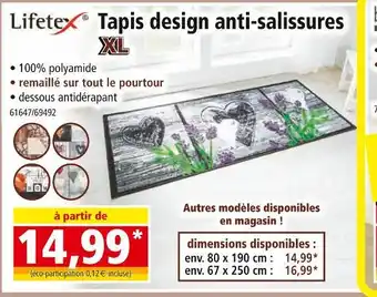 Norma LIFETEX Tapis design anti-salissures XL offre