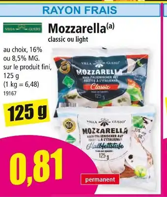 Norma VILLA GUSTO Mozzarella offre