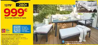 Ensemble détente et repas Antalya