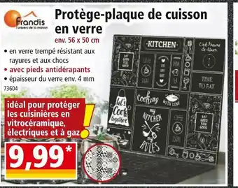 Norma FRANDIS Protège-plaque de cuisson en verre offre