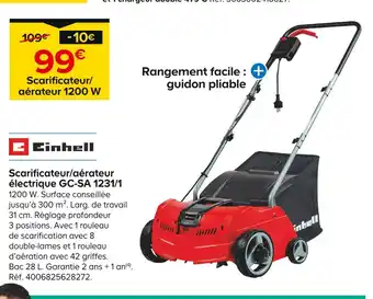 Castorama Einhell Scarificateur/aérateur électrique GC-SA 1231/1 offre