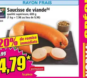 Norma HURST Saucisse de viande offre