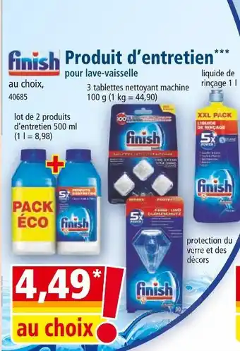 FINISH Produit dâentretien