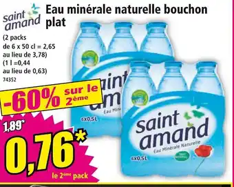 Norma SAINT AMAND Eau minérale naturelle bouchon plat offre