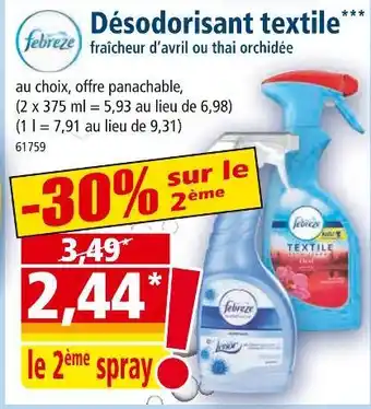 Norma FEBREZE Désodorisant textile offre
