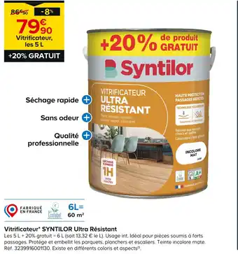 SYNTILOR Vitrificateur Ultra Résistant