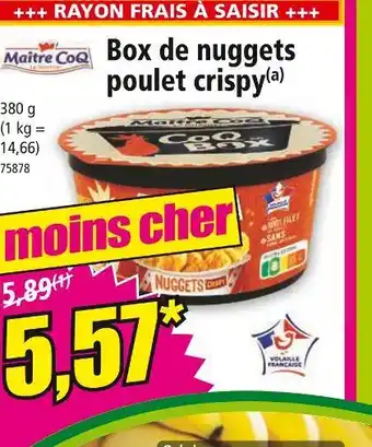 Norma MAITRE COQ Box de nuggets poulet crispy offre
