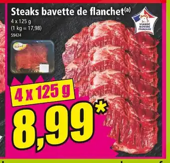 Steaks bavette de flanchet