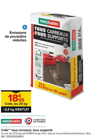 PAREXLANKO Colle tous carreaux, tous supports