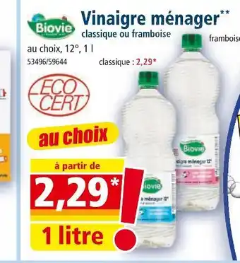 Norma BIOVIE Vinaigre ménager offre