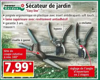 Norma POWERTEC GARDEN Sécateur de jardin offre
