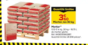 Castorama Mortier offre