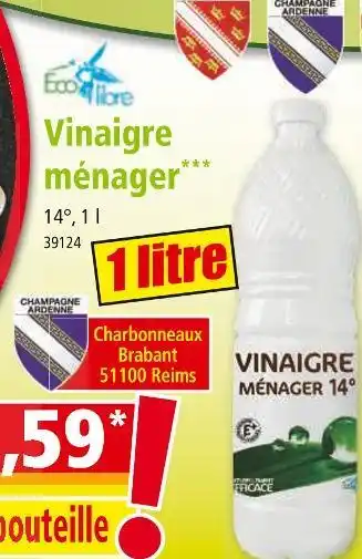 Norma ECO LIBRE Vinaigre ménager offre
