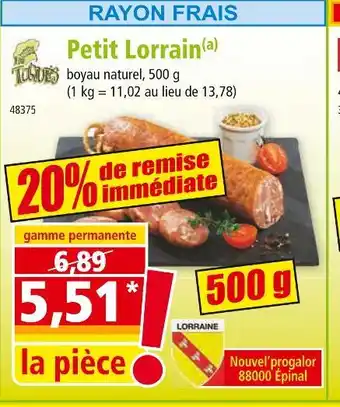 Norma TOQUÉS Petit Lorrain offre