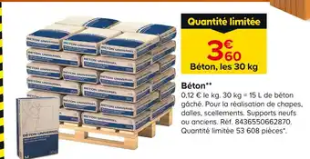 Castorama Béton offre