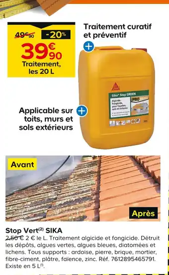 Castorama SIKA Stop Vert(2) offre