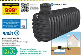 Castorama 4RAIN Cuve à enterrer 4100 L offre