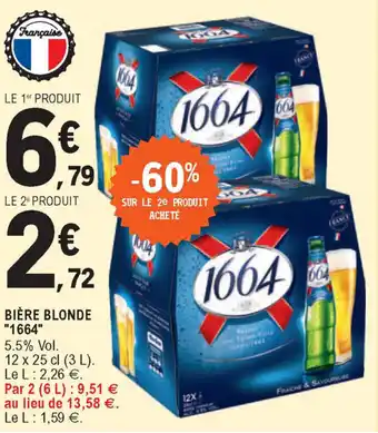 E.Leclerc Bière Blonde "1664 offre