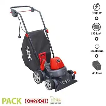 Bricorama Aspirateur Broyeur Électrique 1600w Sur Roues Soufflerie 135 Km/h Dunsch Du50160bv3 offre