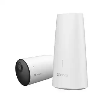 Bricorama Kit 1 caméra IP Wi-Fi extérieure avec batterie et station de base - HB3 2K Ezviz offre