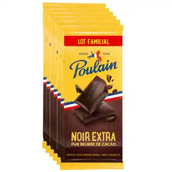 Carrefour POULAIN Tablettes chocolat noir extra Lot Familial offre