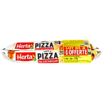 Carrefour HERTA Pâte à pizza fine & rectangulaire offre