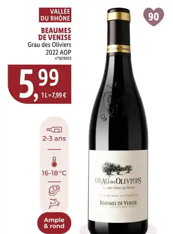 Lidl Grau des Oliviers BEAUMES DE VENISE 2022 AOP offre