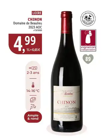 Lidl Domaine de Beaulieu CHINON 2023 AOC offre