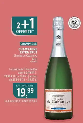 Lidl Charles de Cazanove CHAMPAGNE EXTRA BRUT offre