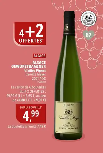 Lidl Camille Meyer ALSACE GEWURZTRAMINER offre