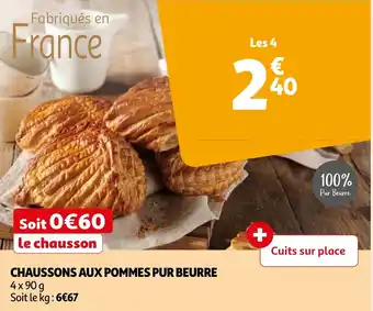 Auchan CHAUSSONS AUX POMMES PUR BEURRE offre