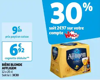 Auchan BIÈRE BLONDE AFFLIGEM offre