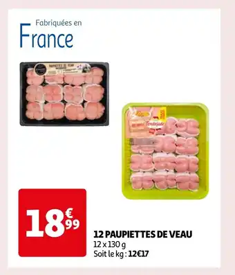 Auchan 12 PAUPIETTES DE VEAU offre
