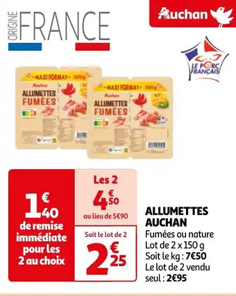 Auchan ALLUMETTES AUCHAN offre