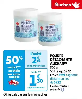 Auchan POUDRE DETACHANTE AUCHAN offre