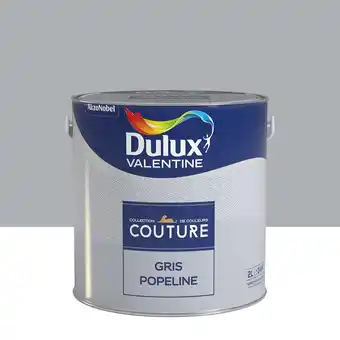 Castorama Peinture murs et boiseries Couture de Dulux Valentine satin velours gris popeline 2L offre