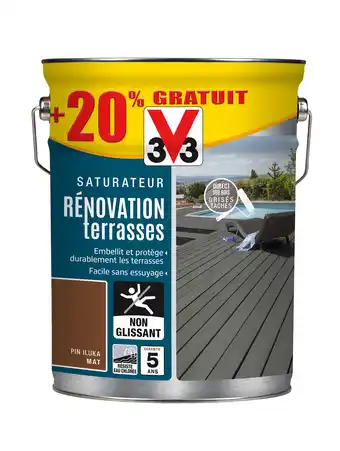 Castorama Saturateur extérieur terrasses et bardages Pin iluka V33 5L + 20% gratuit offre
