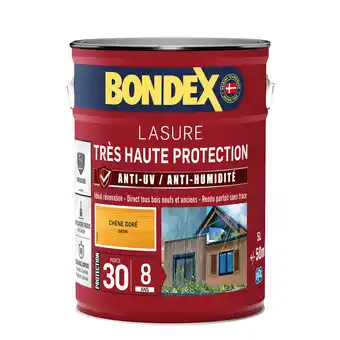Castorama Lasure extérieure très haute protection Bondex 8 ans chêne doré 5L offre