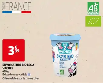 Auchan SKYR NATURE BIO LES 2 VACHES offre