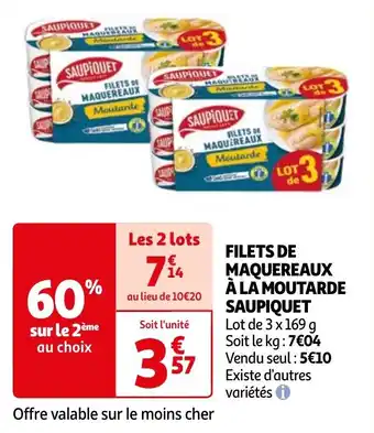FILETS DE MAQUEREAUX À LA MOUTARDE SAUPIQUET