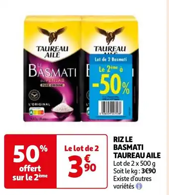 Auchan RIZ LE BASMATI TAUREAU AILE offre