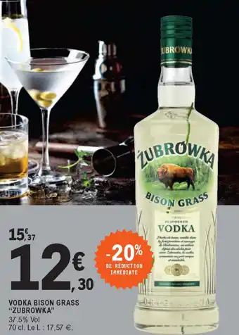 E.Leclerc Vodka Bison Grass offre