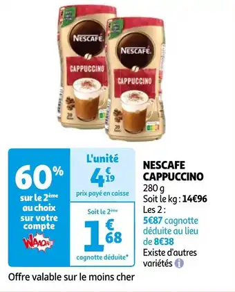 Auchan NESCAFE CAPPUCCINO offre