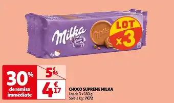 Auchan CHOCO SUPREME MILKA offre