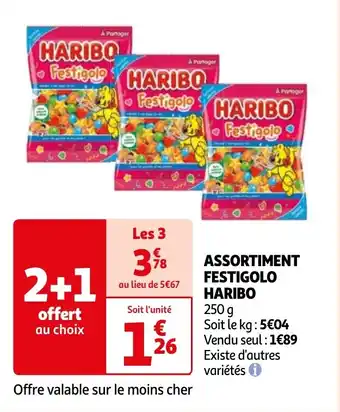 Auchan ASSORTIMENT FESTIGOLO HARIBO offre