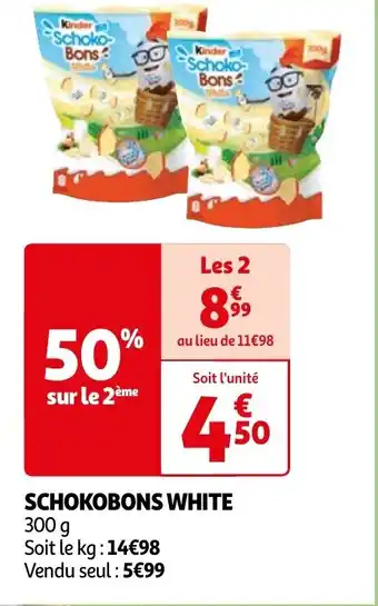 Auchan SCHOKOBONS WHITE offre
